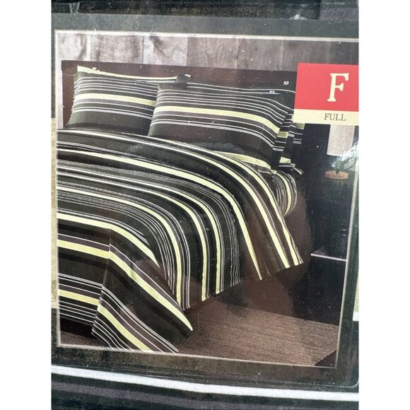 Mossy Oak Full Size Sheet Set 6 Piece Green Striped Hunting Lodge Cabin NEW - Picture 2 of 9